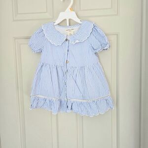 Blue Striped Kids Dress